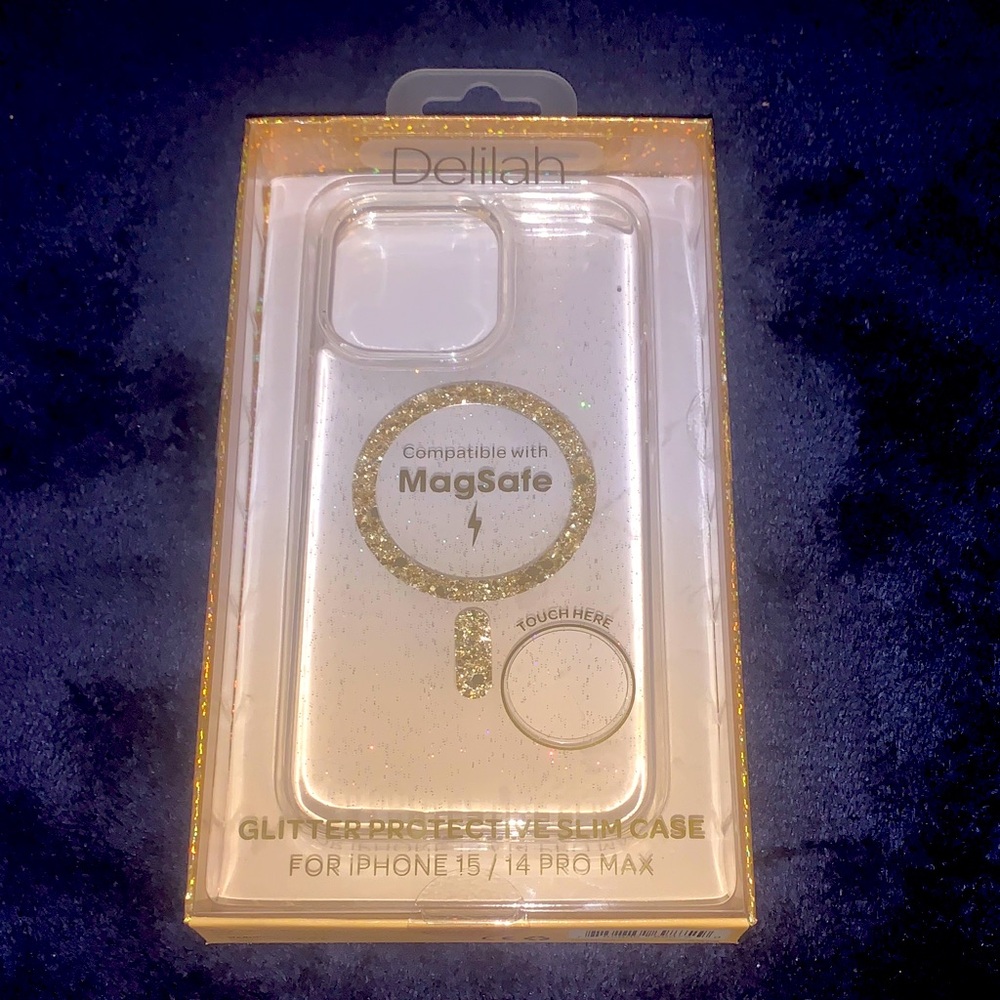 DelilahTransparent Glitter iPhone 15/14 Pro Max Case